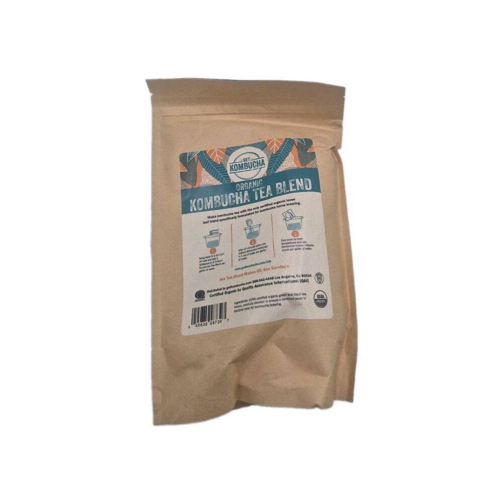 Get Kombucha Organic Tea Blend 4oz Loose Leaf Green Black Tea Home Brew 60...